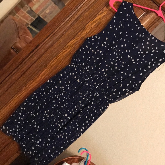 Fuchhi Navy Dress w/ Hearts - Picture 2 of 3